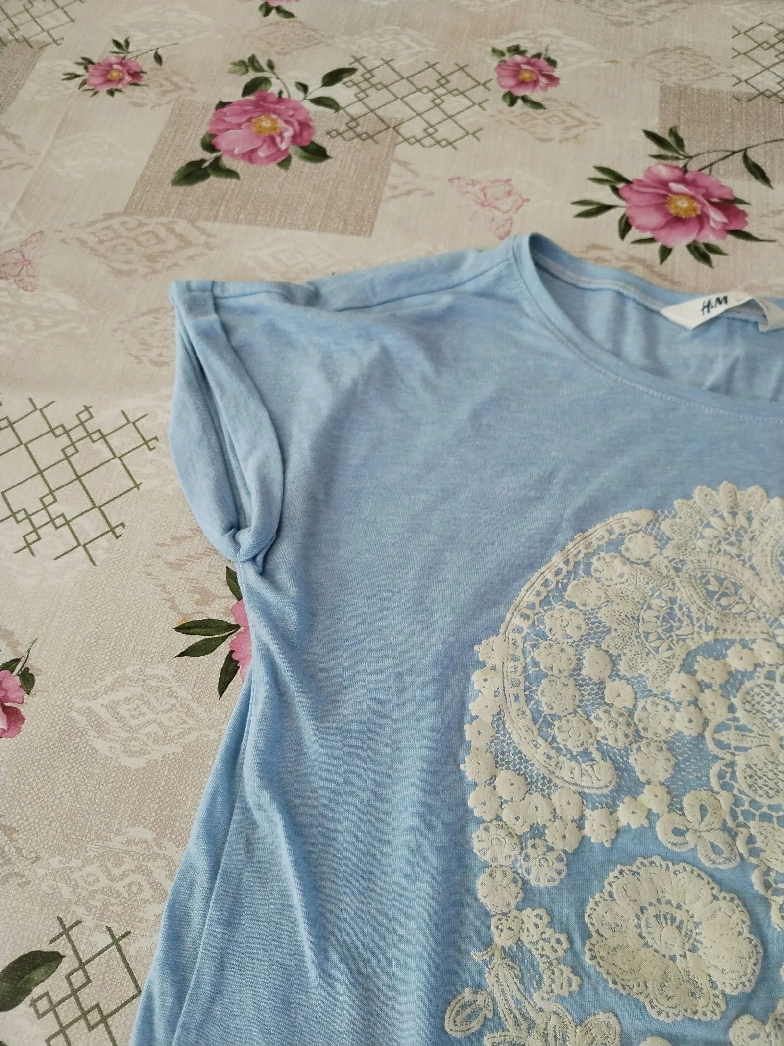 Bonita camiseta fina de algodón para el verano, talla m. – photo 3